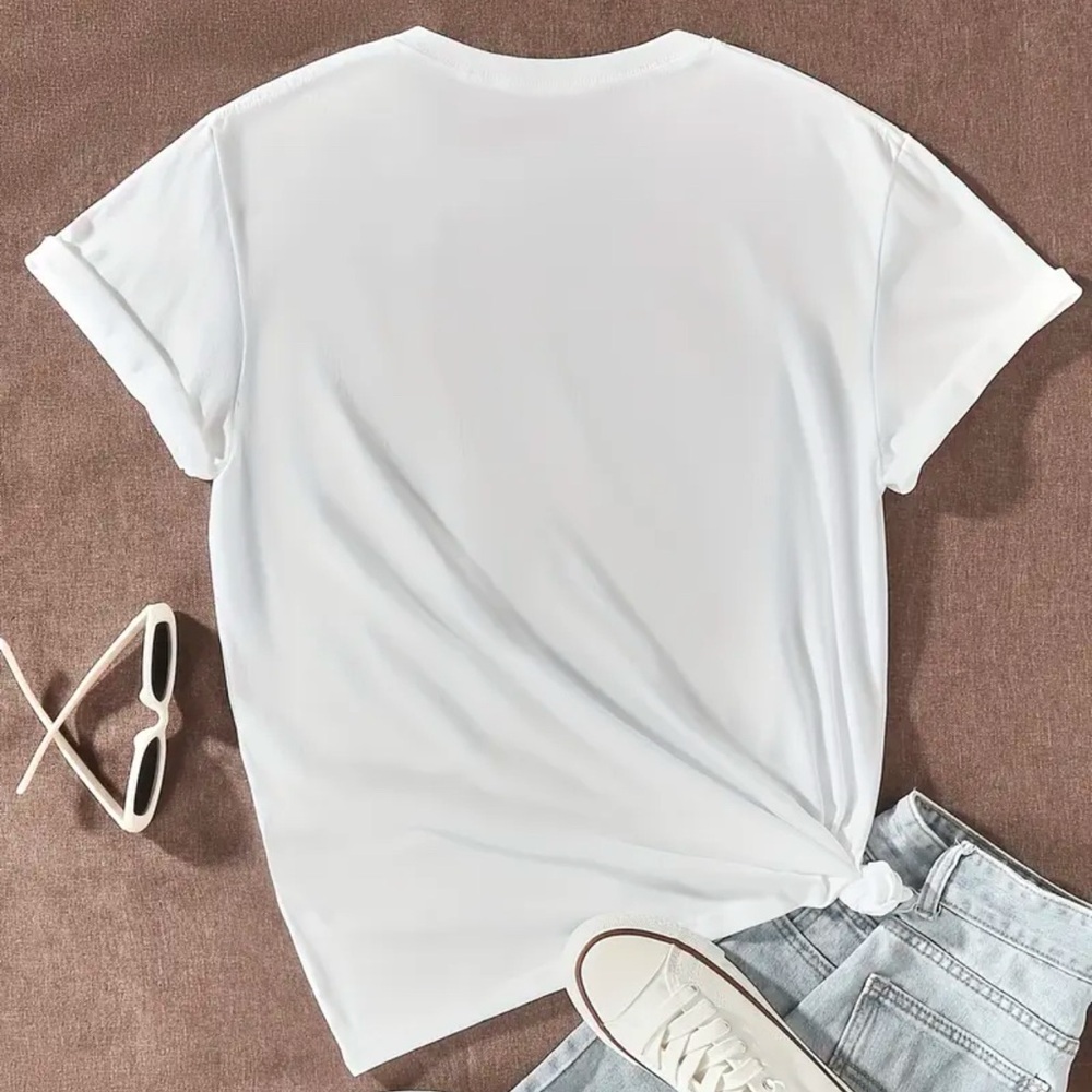 Unbranded - New In Bag - Medium - White Paris Bicycle Graphic Tee - Picture 3 of 6
